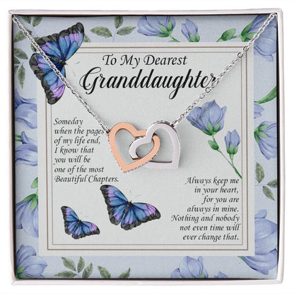 Gifts To My Dearest Granddaughter I Know You Be The Most Beautiful Chapters Interlocking Hearts Pendant Necklace on Birthday gifts christmas Wedding ASIN: B0BB2XPS4W SKU: Sale18-8-2022TestGranddaughter_12