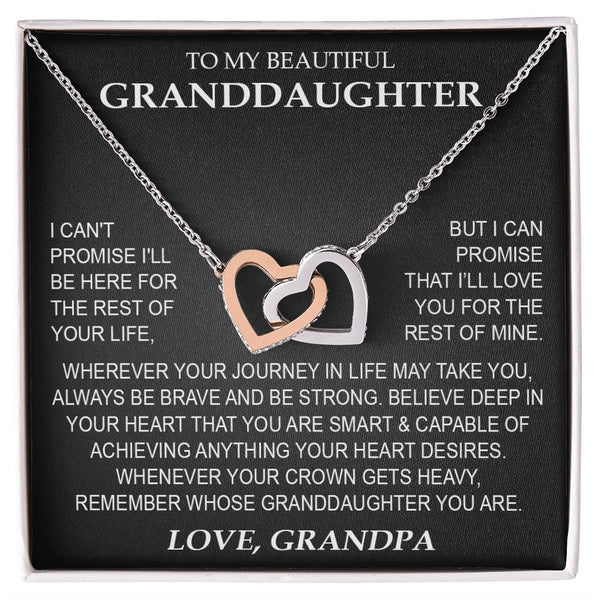 SellanythingsupperFranky_7 To My Beautiful Granddaughter Necklace, Granddaughter Gift from Grandpa, Grandma, Birthday Graduation Gift, Christmas Gift for Her On Birthday, Graduation, Granddaughter Wedding, Valentines, Mothers Day, Christmas