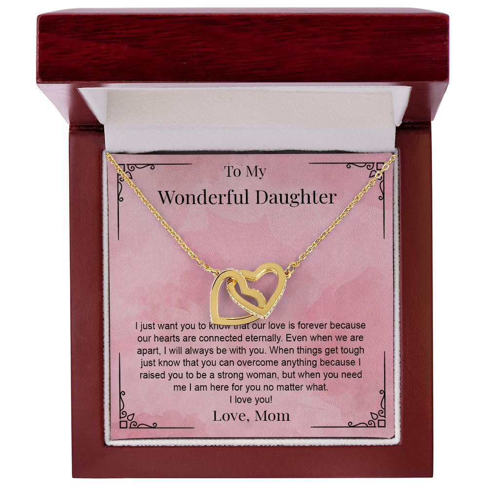 Heart Necklace For Daughter, Gift From Mom To Daughter, Interlocking Hearts Pendant Necklace With Message Card, To My Wonderful Daughter on Christmas - Birthday gifts ASIN B0BFYXQGSW SKU Bestgiftfordaughter20-08-2022_7