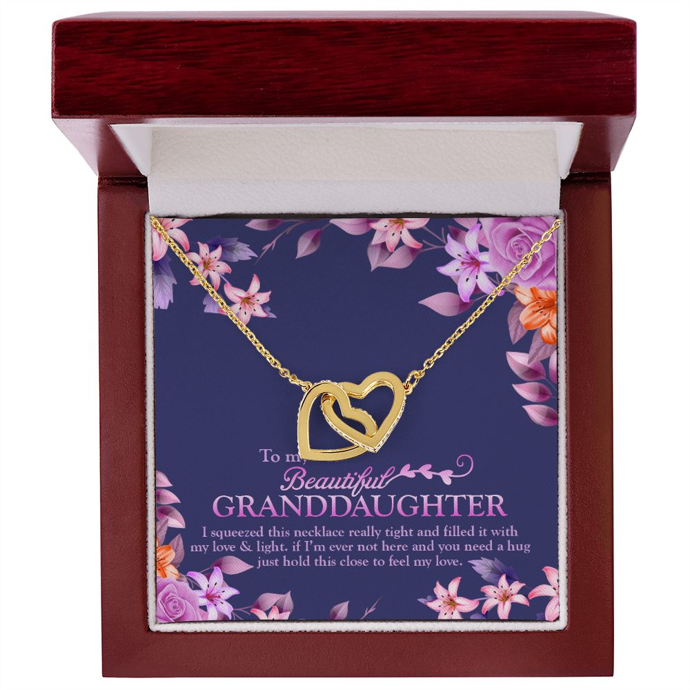Neckalce To My Beautiful Granddaughter I Squeezed This Necklace Really Tight Joined Interlocking Hearts Necklace Gifts Christmas, Birthday wedding ASIN: B0BB2XXND4 SKU: Sale18-8-2022TestGranddaughter_10