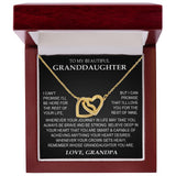 SellanythingsupperFranky_7 To My Beautiful Granddaughter Necklace, Granddaughter Gift from Grandpa, Grandma, Birthday Graduation Gift, Christmas Gift for Her On Birthday, Graduation, Granddaughter Wedding, Valentines, Mothers Day, Christmas