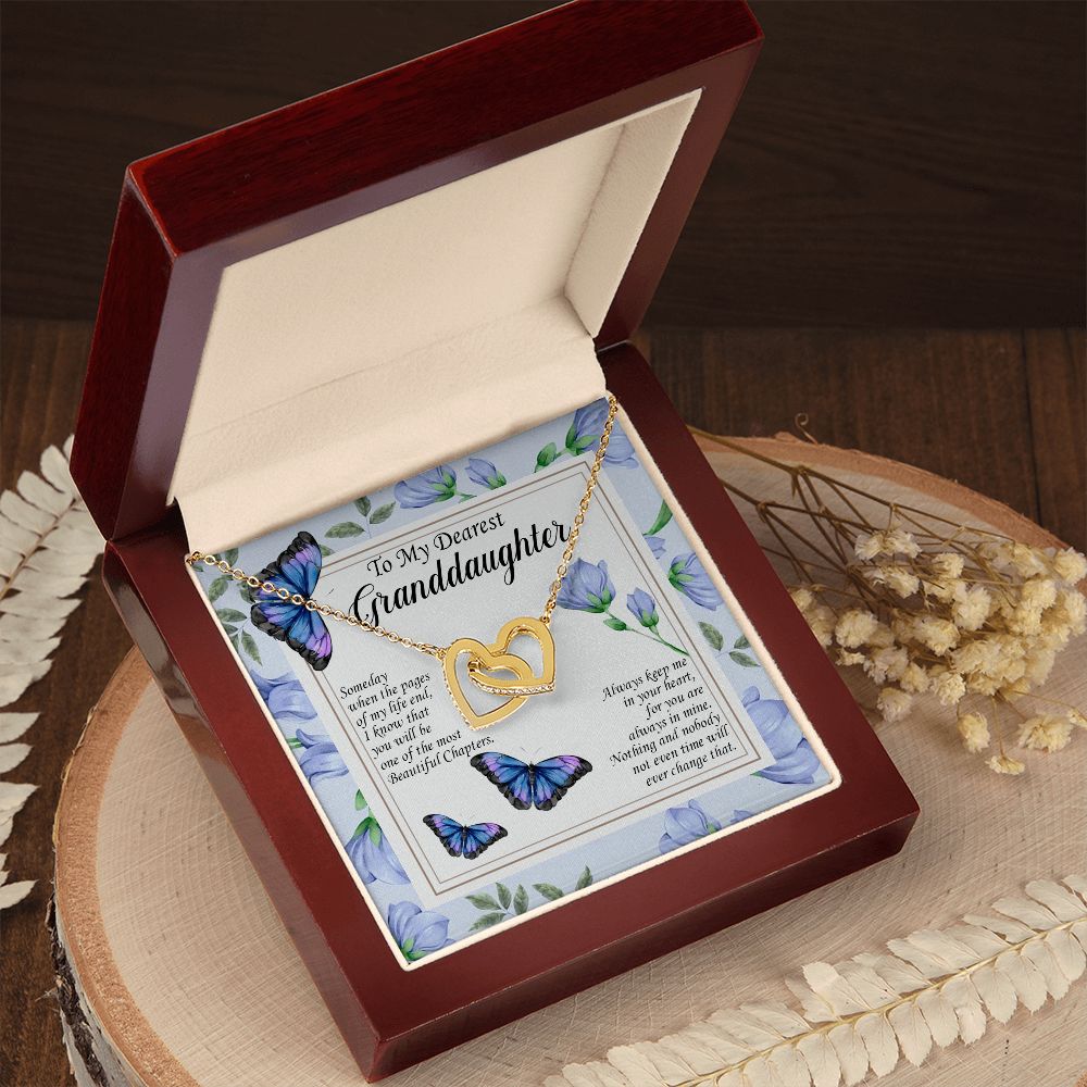 Gifts To My Dearest Granddaughter I Know You Be The Most Beautiful Chapters Interlocking Hearts Pendant Necklace on Birthday gifts christmas Wedding ASIN: B0BB2XPS4W SKU: Sale18-8-2022TestGranddaughter_12