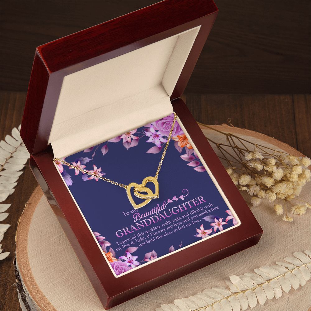 Neckalce To My Beautiful Granddaughter I Squeezed This Necklace Really Tight Joined Interlocking Hearts Necklace Gifts Christmas, Birthday wedding ASIN: B0BB2XXND4 SKU: Sale18-8-2022TestGranddaughter_10