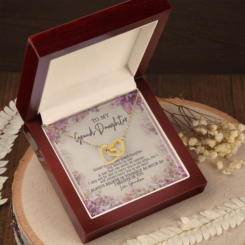 From Grandma To My Granddaughter Necklace A Link That Can Never Be Undone Interlocking Hearts Pendant Necklace Gifts Christmas, Birthday wedding ASIN: B0BB2YYR5F SKU: Sale18-8-2022TestGranddaughter_4