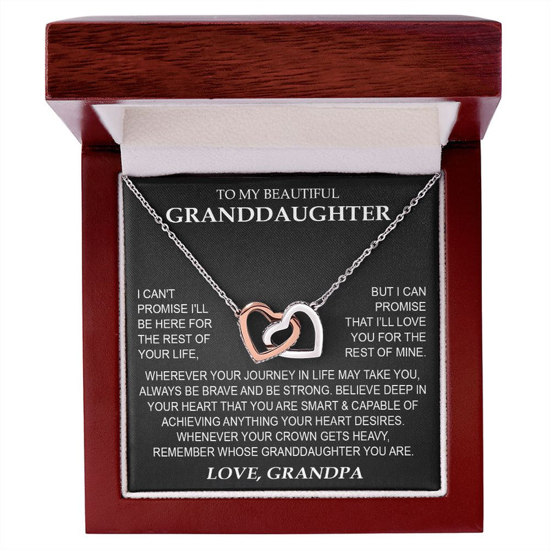 SellanythingsupperFranky_7 To My Beautiful Granddaughter Necklace, Granddaughter Gift from Grandpa, Grandma, Birthday Graduation Gift, Christmas Gift for Her On Birthday, Graduation, Granddaughter Wedding, Valentines, Mothers Day, Christmas