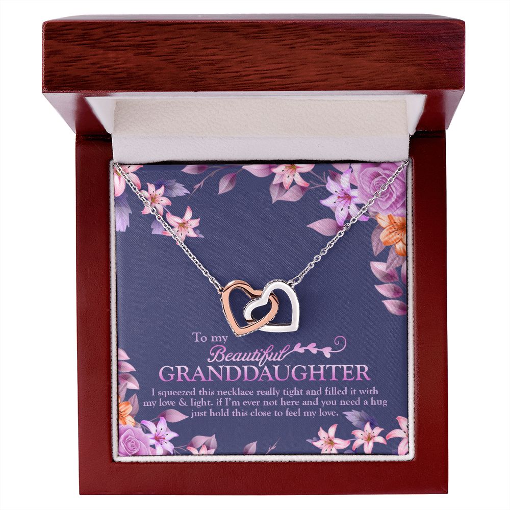 Neckalce To My Beautiful Granddaughter I Squeezed This Necklace Really Tight Joined Interlocking Hearts Necklace Gifts Christmas, Birthday wedding ASIN: B0BB2XXND4 SKU: Sale18-8-2022TestGranddaughter_10