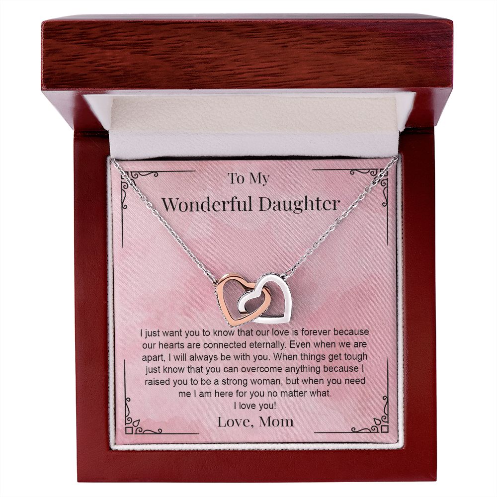 Heart Necklace For Daughter, Gift From Mom To Daughter, Interlocking Hearts Pendant Necklace With Message Card, To My Wonderful Daughter on Christmas - Birthday gifts ASIN B0BFYXQGSW SKU Bestgiftfordaughter20-08-2022_7
