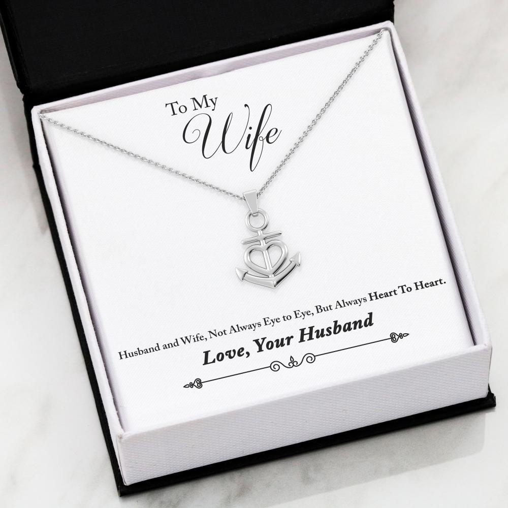 Friendship Anchor Necklace 05-Husband-2-Wife-Heart