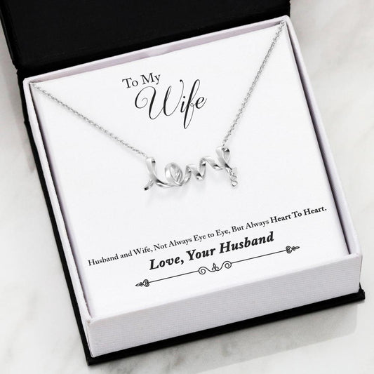 Scripted Love Necklace 05-Husband-2-Wife-Heart
