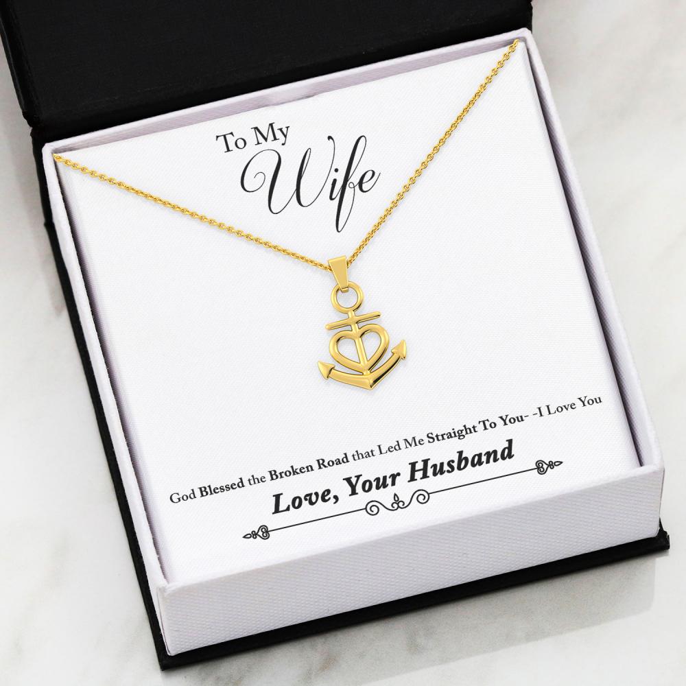 Friendship Anchor Necklace 02-Husband-2-Wife-Broken-Road