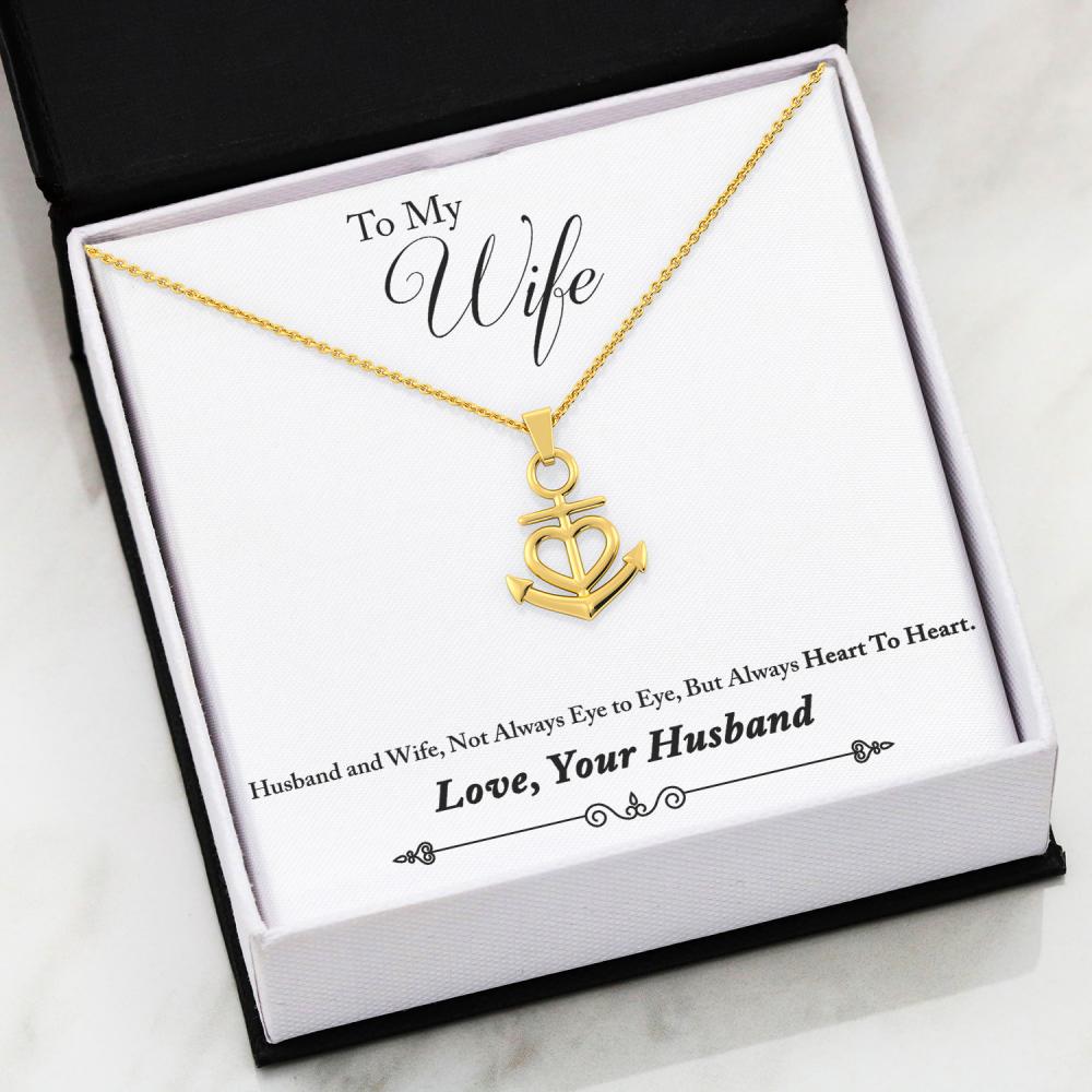 Friendship Anchor Necklace 05-Husband-2-Wife-Heart
