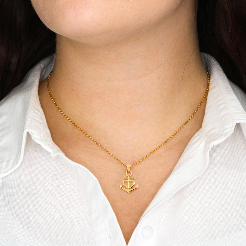 Friendship Anchor Necklace 40-Mom-2-Daughter-Always