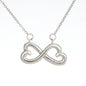Best Gifts Infinity Hearts Necklace, Brother And Sister Necklace, Gift For Sister, Gift From Brother, Brother And Sister Gift, Little Sister Gift From Christmas Gifts on Brithday Silver Luxury necklac