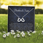 Best Gifts Infinity Hearts Necklace, Brother And Sister Necklace, Gift For Sister, Gift From Brother, Brother And Sister Gift, Little Sister Gift From Christmas Gifts on Brithday Silver Luxury necklac