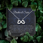 Best Gifts Infinity Hearts Necklace, Brother And Sister Necklace, Gift For Sister, Gift From Brother, Brother And Sister Gift, Little Sister Gift From Christmas Gifts on Brithday Silver Luxury necklac
