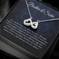 Best Gifts Infinity Hearts Necklace, Brother And Sister Necklace, Gift For Sister, Gift From Brother, Brother And Sister Gift, Little Sister Gift From Christmas Gifts on Brithday Silver Luxury necklac