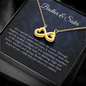 Best Gifts Infinity Hearts Necklace, Brother And Sister Necklace, Gift For Sister, Gift From Brother, Brother And Sister Gift, Little Sister Gift From Christmas Gifts on Brithday Silver Luxury necklac