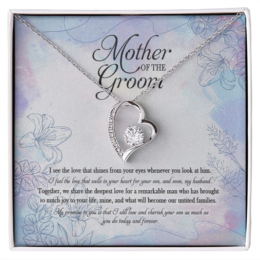 Meaningfull Mother Of The Groom I Promise To You Is That I Will Love Your Son As Much As You Do Forever Love Necklace Wedding Day, Gift For Daughter Gifts Christmas, on Birthday Silver Luxury necklace ASIN: B08VS6ZDWN SKU: Necklacexinvaicadai28-1_1373
