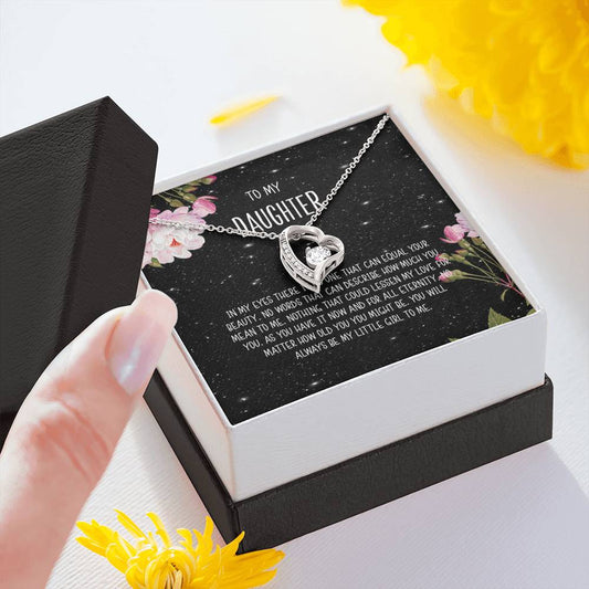 Necklace Daughter Daughter Gift Necklace, Gift For Daughter From Dad, Graduation, Birthday Gift, Daughter Jewelry, Wedding, Heart Necklace + Message Gift Box Gifts Birthday, on Christmas Silver Luxury ASIN: B08KLQY2XL