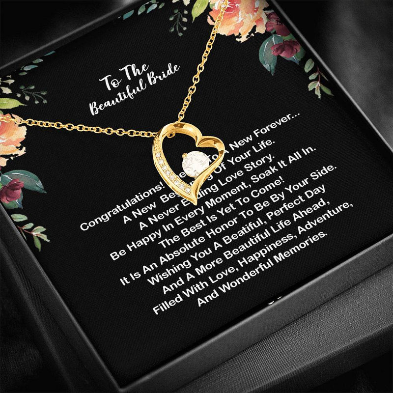 Gift for Bride from Maid of Honor, Sister, Bridesmaid, Mom, Best Friend with Message Card, on Her Wedding Day Necklace for Women Wedding Xmas/Brithday B08G85LC8By, On Christmas