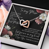 Special gifts for Mom Necklace for Mothers Day Gift Love Double Heart Connected Chain Light Luxury Mother Daughter Necklace Gifts Mother Daughter Couple Love Heart Empty Connection Necklaces Linked Interlocking on Mother's Day