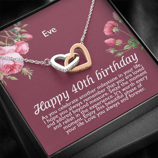 Light Life Gifts Necklace 40th Birthday Gift, 40th Birthday Necklace, Milestone Birthday, Happy Birthday, Jewelry Gift for Her, Party Gift, 18k Rose Gold Gifts Birthday, on Christmas Luxury Necklace ASIN: B08KNMSQSN SKU: Nuanesalevongchugi4-10_328