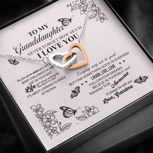 Gifts to My Granddaughter 'Butterfly Necklace, Granddaughter Gift, Granddaughter Necklace, Granddaughter and Grandma, Grandkid Necklace Birthday Gifts Gold