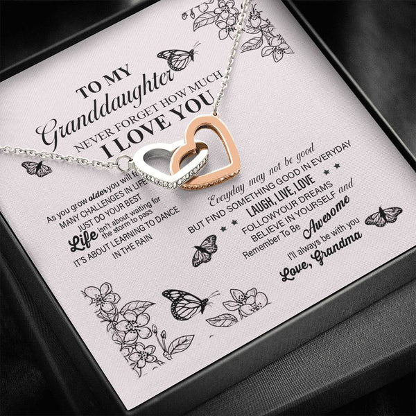 Gifts to My Granddaughter 'Butterfly Necklace, Granddaughter Gift, Granddaughter Necklace, Granddaughter and Grandma, Grandkid Necklace Birthday Gifts Gold