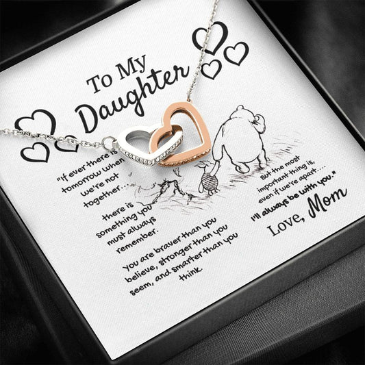 Gifts To My Daughter 'Christopher Robins Quote' Joined Hearts Necklace, Gift For Daughter From Mother, Daughter Birthday, Mother Daughter Necklace Birthday gifts Gold… B08HSJH57V