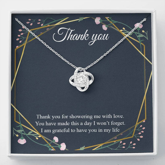 Meaningfull Love Knot Necklace, Baby Shower Hostess Gift, Baby Boy Shower Hostess Thank You Gift, Baby Girl Shower Host Gifts include Standard Box Wedding Day, Gift For Daughter Gifts Christmas, on Bi ASIN: B08XHQ7RH5 SKU: nhinthaygichuaknot24-1_425