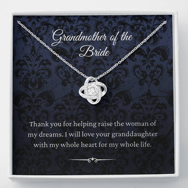 Necklace gifts Love Knot, From Groom To Grandmother Of The Bride Gift To Grandma Wedding Gift For Grandma Of The Bride Grandmother Wedding Gift include Standard Box Gifts Birthday, on Christmas Silver ASIN: B08XHQDQHD