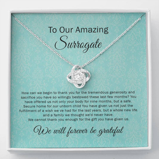 Great Gifts Love Knot, Surrogate Gift, Gift Necklace For Surrogate, Surrogate Appreciation Gift, Surrogate Pregnancy Gift, Surrogate Thank You Gift Mahogany Luxury Box on Brithday, Vacation, Christma ASIN: B0999CB3L4 SKU: Otaolyyquaytrolai13-7_255
