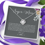 Wonderful Gift Personalized Mothers Day Gift, Mothers Day Necklace Gift, Mothers Day Card, Mothers Day Gift from Husband Son Daughter, Stepmom Bonus Mom Text customLuxury Wood Gift Box on Brithday, Va