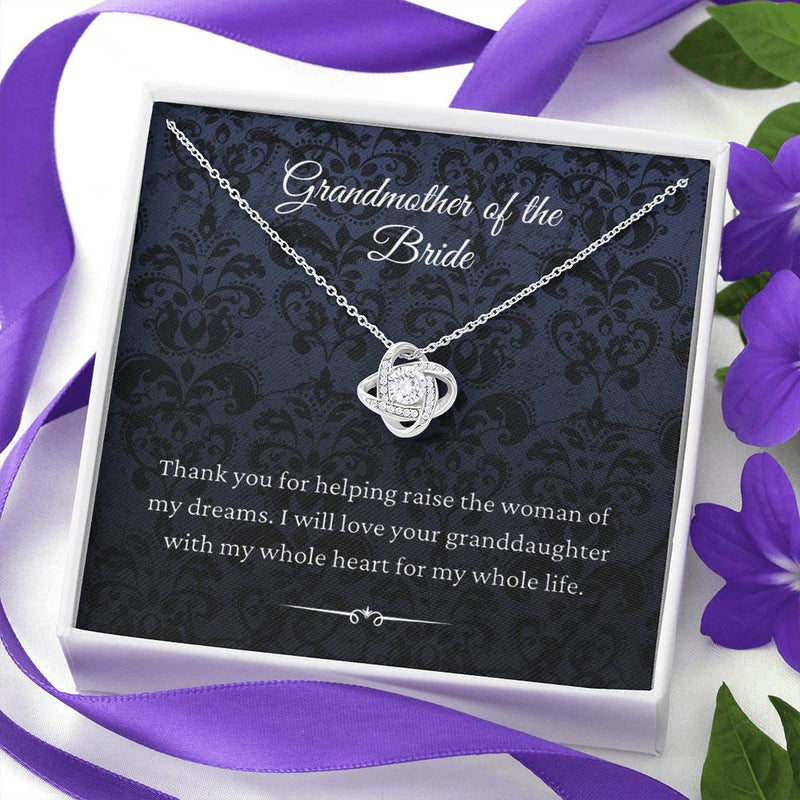 Necklace gifts Love Knot, From Groom To Grandmother Of The Bride Gift To Grandma Wedding Gift For Grandma Of The Bride Grandmother Wedding Gift include Standard Box Gifts Birthday, on Christmas Silver ASIN: B08XHQDQHD