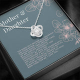 Gifts Necklace Daughter Mother Love Knot Pendant Mom Love Gift Silver Charm Chain Birthstone Stainless Steel include Mahogany style Luxury box Wedding Day, Gift For Daughter Gifts Christmas, on Birthd ASIN: B08XW7QLH8