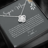 Wonderful Gift Personalized Mothers Day Gift, Mothers Day Necklace Gift, Mothers Day Card, Mothers Day Gift from Husband Son Daughter, Stepmom Bonus Mom Text customLuxury Wood Gift Box on Brithday, Va