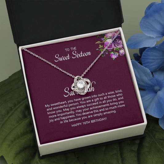 Sweet Sixteen Necklace, Sweet 16 Birthday Gift, Sweet 16 Necklace, Gift for 16th Birthday, Gift for 16 year Old Girl