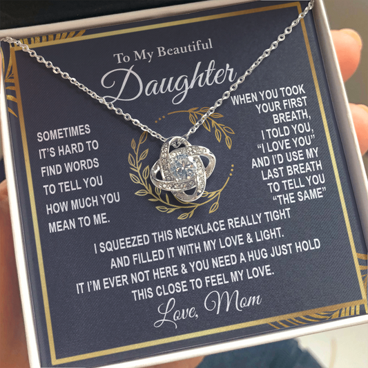 To My Daughter Necklace From Mom - Necklaces For Daughter From Mom, Mother Daughter Necklace, Gifts For Daughters From Mothers, Jewelry Gift For Badass Daughter On Birthday, Christmas, Graduation21 Custom Nghề nghiệp