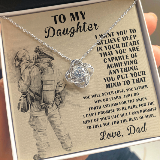 Firefighter From Dad To My Daughter Necklace