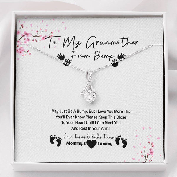 New Grandma Necklace Gift Box, Grandmother Gift from Unborn Baby, Grandma Gift from Daughter Son, Baby Bump Gift, New Grandma Gift Idea Necklace for Women Wedding Xmas/Brithday, On Ch ASIN: B08G7YMJDK