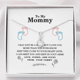 First Time Mom Pregnancy Gift, Necklace with Message Card, Baby Bump Gifts, Gift for New Mom, New Mom Gift Jewelry, New Mommy Gift Idea Gifts Christmas, on Birthday Luxury Necklace