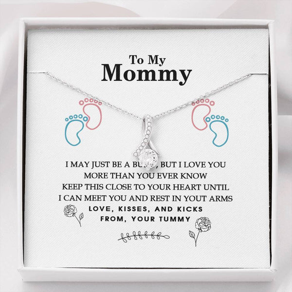 First Time Mom Pregnancy Gift, Necklace with Message Card, Baby Bump Gifts, Gift for New Mom, New Mom Gift Jewelry, New Mommy Gift Idea Gifts Christmas, on Birthday Luxury Necklace