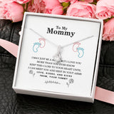 First Time Mom Pregnancy Gift, Necklace with Message Card, Baby Bump Gifts, Gift for New Mom, New Mom Gift Jewelry, New Mommy Gift Idea Gifts Christmas, on Birthday Luxury Necklace
