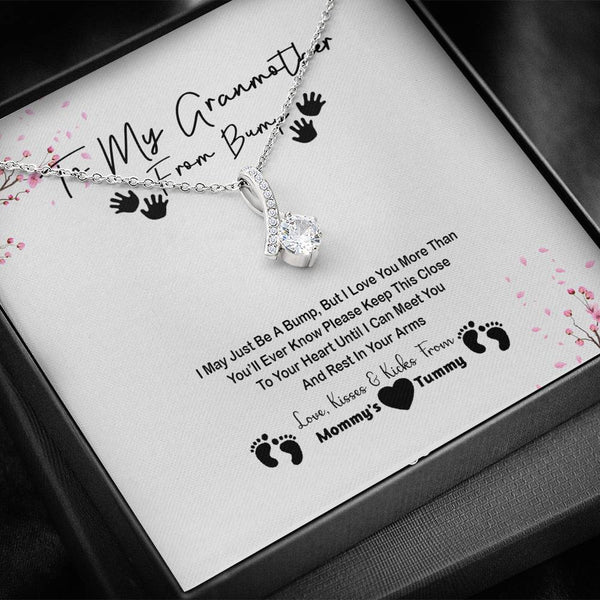 New Grandma Necklace Gift Box, Grandmother Gift from Unborn Baby, Grandma Gift from Daughter Son, Baby Bump Gift, New Grandma Gift Idea Necklace for Women Wedding Xmas/Brithday, On Ch ASIN: B08G7YMJDK