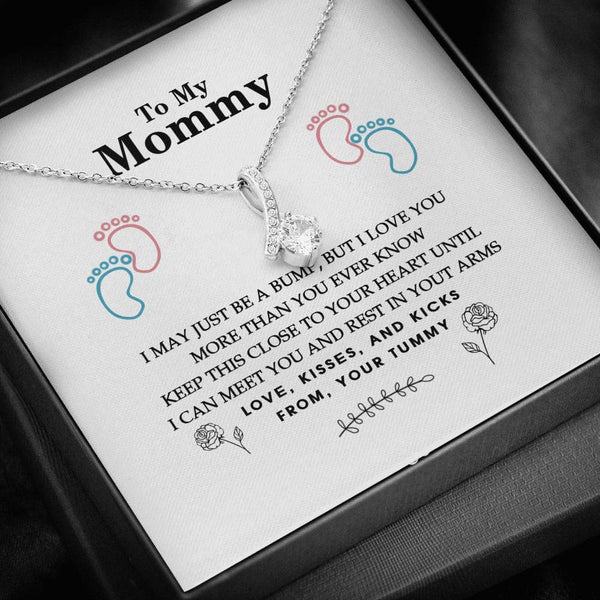 First Time Mom Pregnancy Gift, Necklace with Message Card, Baby Bump Gifts, Gift for New Mom, New Mom Gift Jewelry, New Mommy Gift Idea Gifts Christmas, on Birthday Luxury Necklace