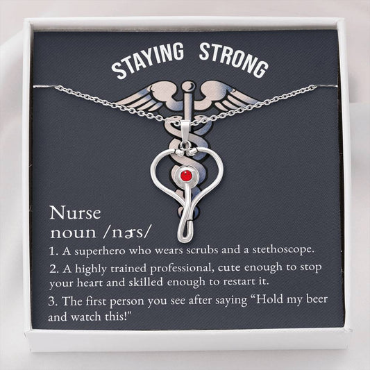Wonderful Gift Nurse Gift, Nurse Graduation Gift, Stethoscope Necklace With Message Card, Nurse Appreciation Gift, Funny Nurse Definition Gift fixxxxxxxxxxxxxxxx