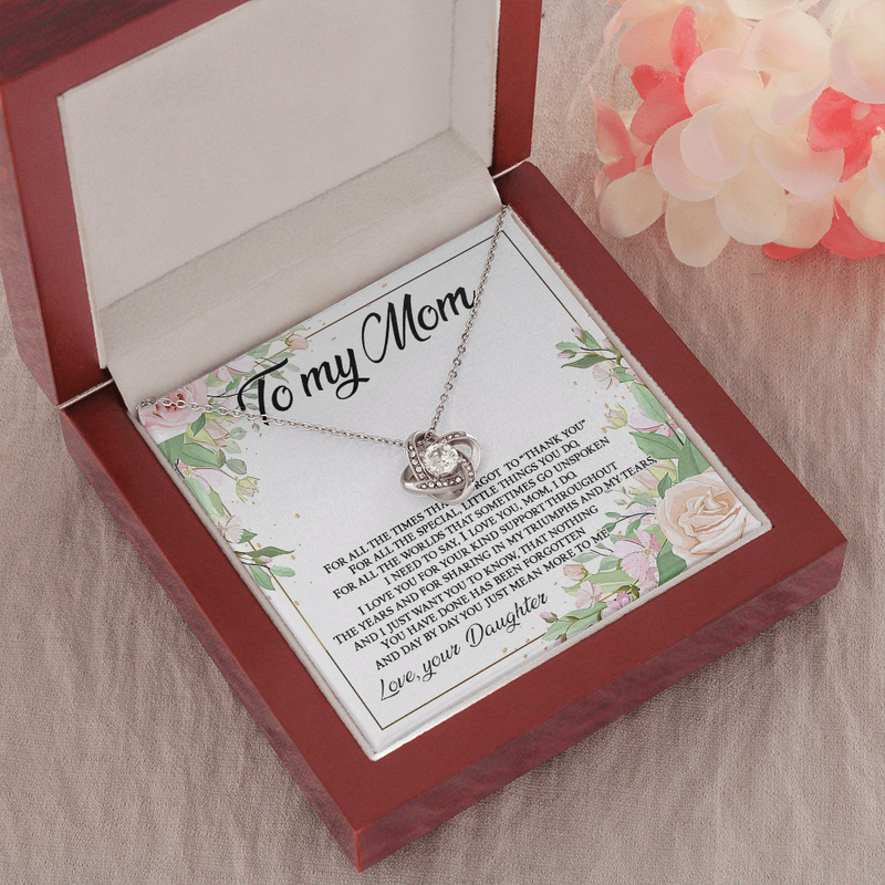 Meaningful Gifts for mom from Daughter Lucky Knot Crystal Women Necklace Mother's Day Gift Four Leaves Pendant Necklaces Mom Birthday Jewelry with Standard Box gifts (x1) 29.95 WB-TopMomnecklce_2