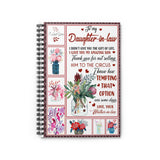 Spiral Notebook Gift Personalized to My Daughter in Law Love from Mother in Law- Fleece Blankets Best Birthday Gift On Birthday, Christmas, Ruled Line