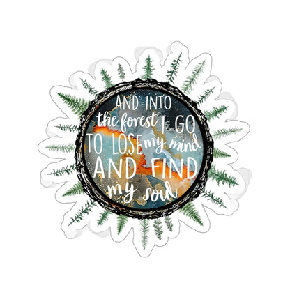 1 Pcs Sticker Decor And into the forest i go to lose my mind and find my soul Sticker, Animal forest sticker, Hippie Sticker, Earth sticker Sticker size custom Sticker for Laptop Decal Wall Laptop Bum ASIN: B0957DMBHN