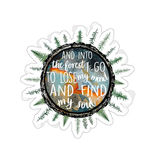 1 Pcs Sticker Decor And into the forest i go to lose my mind and find my soul Sticker, Animal forest sticker, Hippie Sticker, Earth sticker Sticker size custom Sticker for Laptop Decal Wall Laptop Bum ASIN: B0957DMBHN
